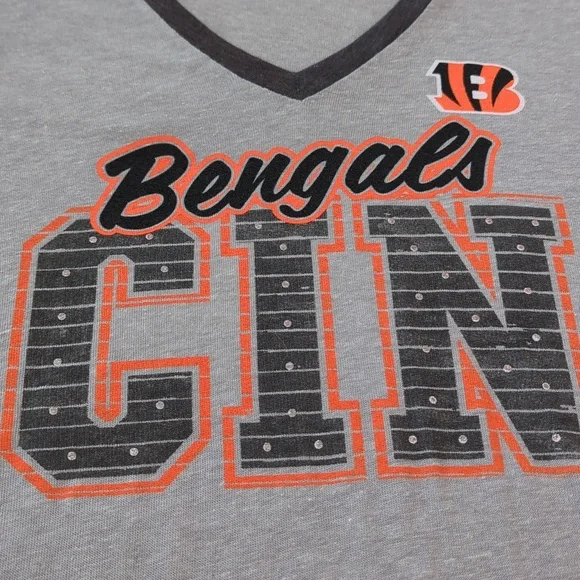 NFL Women's Gray Team Apparel Cincinnati Bengals Size L - Picture 3 of 5
